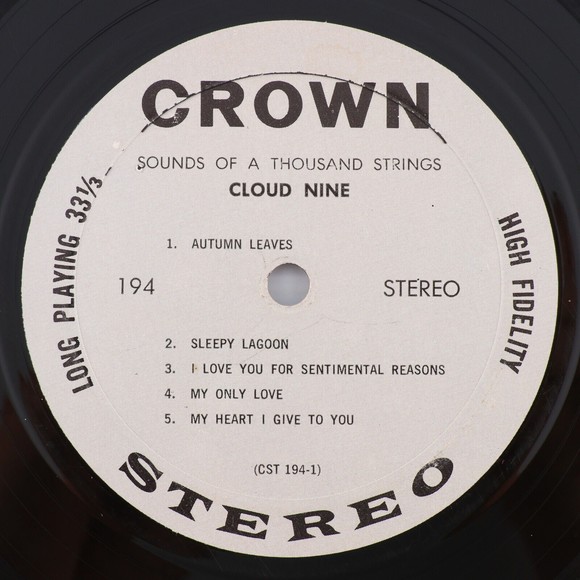 Sounds Of A Thousand Strings – Cloud Nine - 1960 Stereo LP Vinyl Record CST 194 - Picture 9 of 16